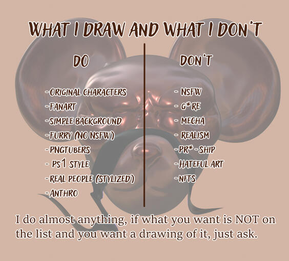What I draw and what I don't